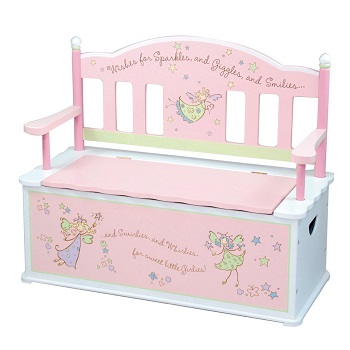 Fairy Wishes Bench with Storage for Girls
